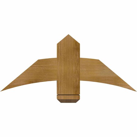 Ekena Millwork Bellingham Rough Sawn Timber Gable Bracket, Western Red Cedar, 36"W x 15"H x 4"D x 6"F, 10/12 Pitch GBW036X15X0406BEL00RWR